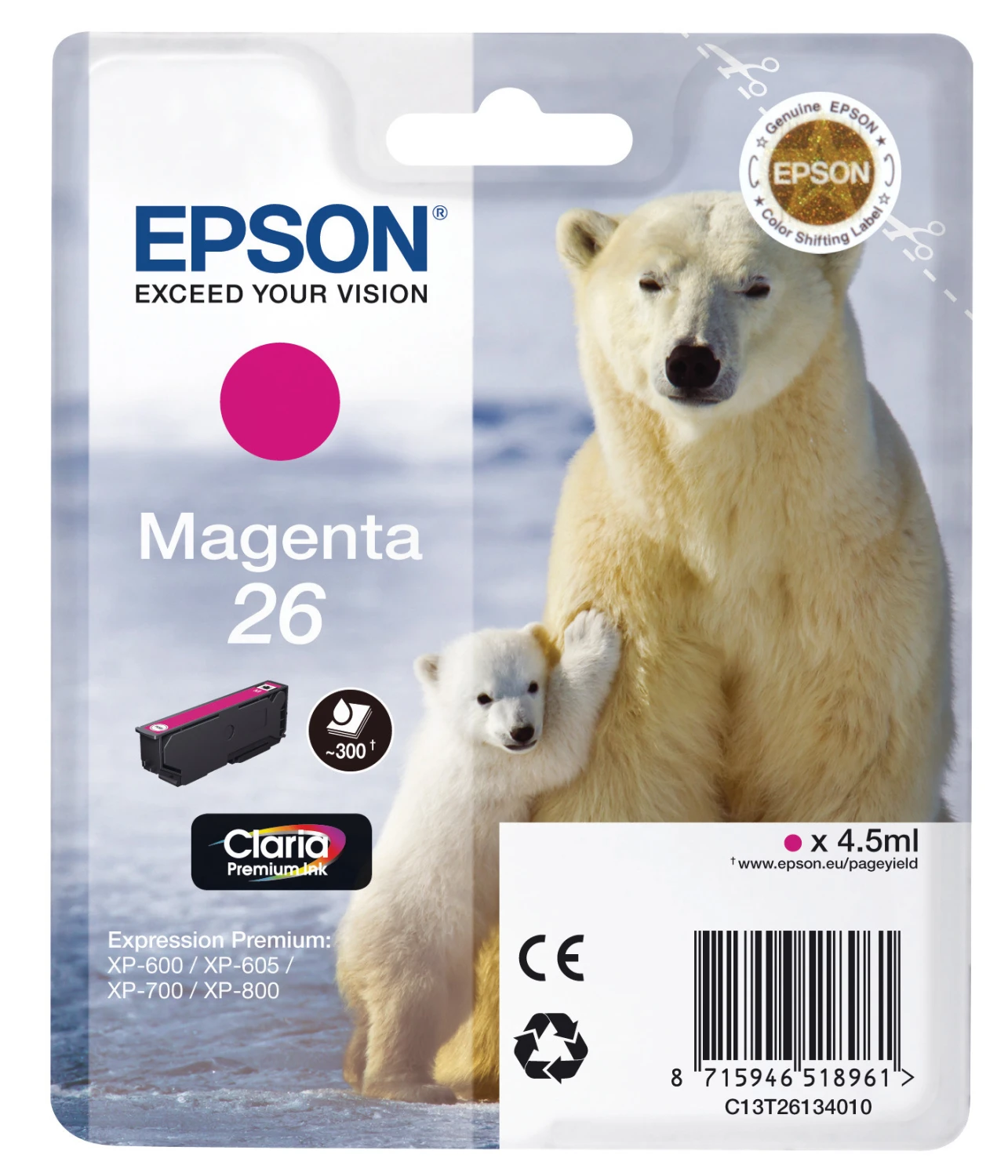 EPSON T261340 26 Cartouche d'encre magenta