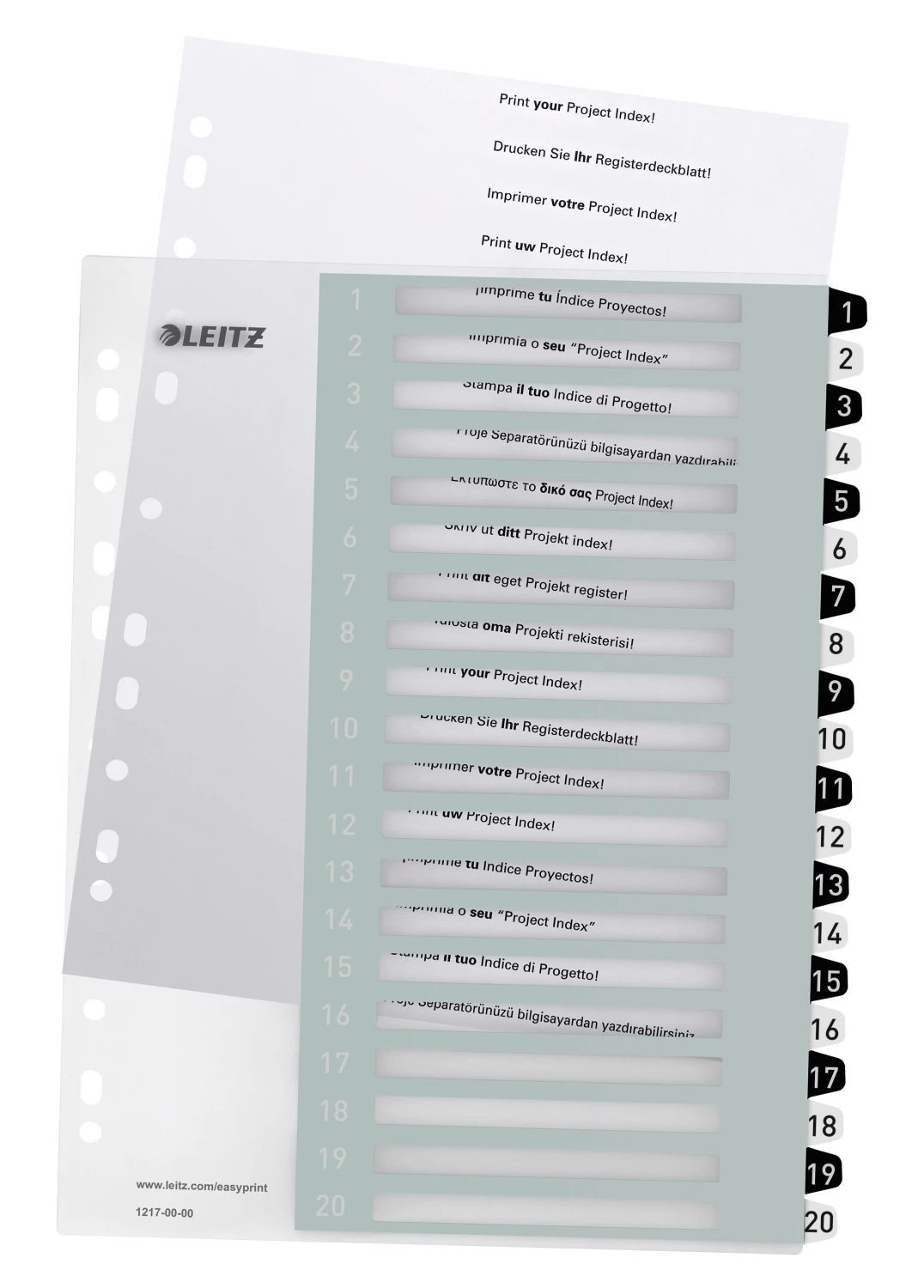 LEITZ Zahlenregister WOW 1 - 20