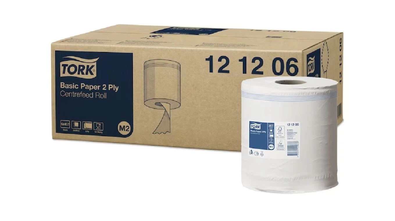 TORK Papier d'essuyage Basic Universal Midi 2 couches, 6 rouleaux