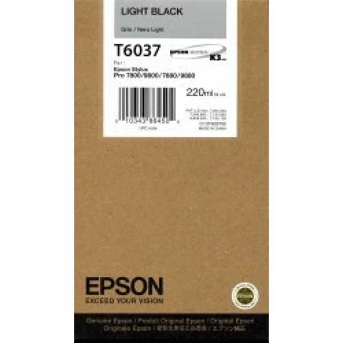 Epson Cartouche d'encre noir light haute-capacité (C13T563700 C13T603700, T6037)
