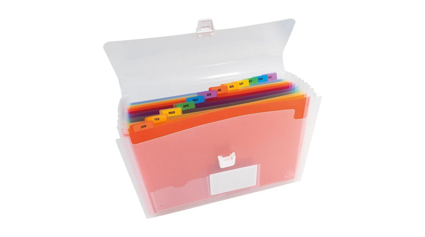 EXACOMPTA Fächermappe Crystal A4 Transparent 24 Fächer