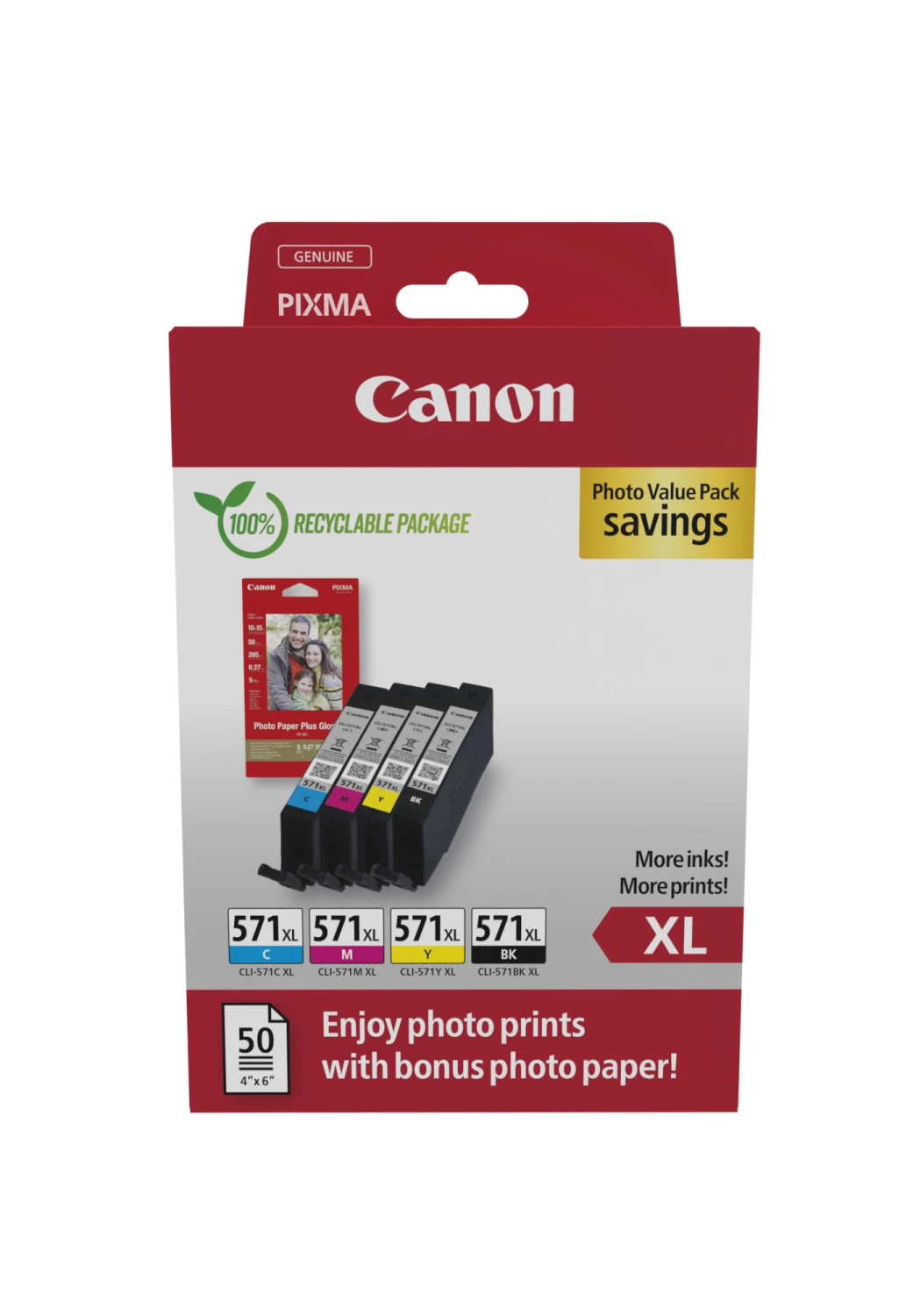 CANON 0332C006 Photo Value Pack XL BKCMY