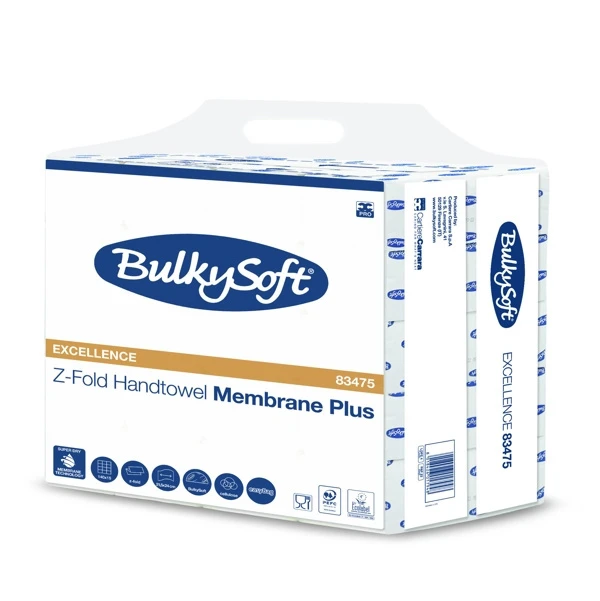 BULKYSOFT Essuie-mains en papier Excellence pliage Z, 3 couches, blanc