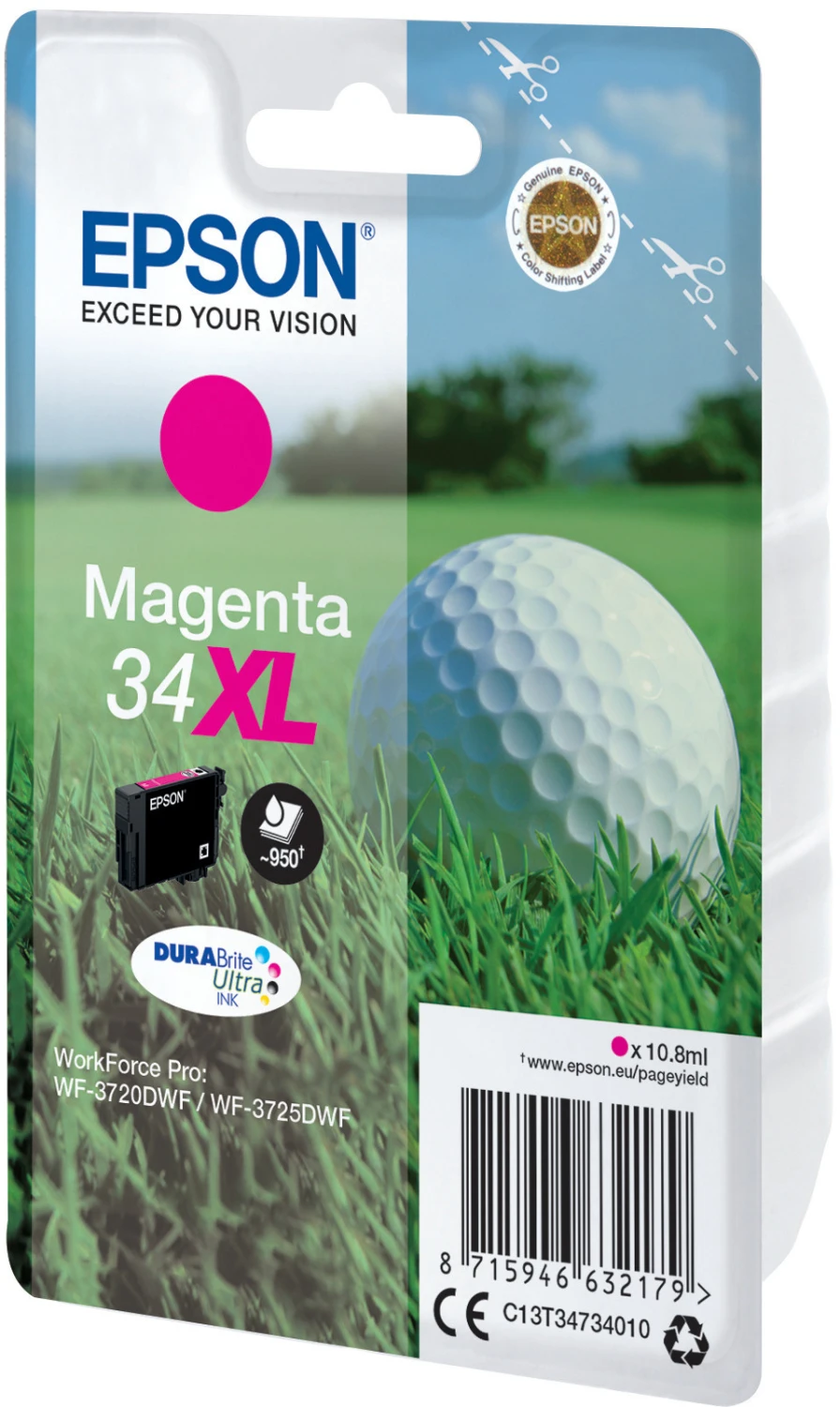 Epson Cartouche d'encre XL magenta T347340 WF-3720/3725DWF 950 pages T347340 WF-3720/3725DWF 950 pages
