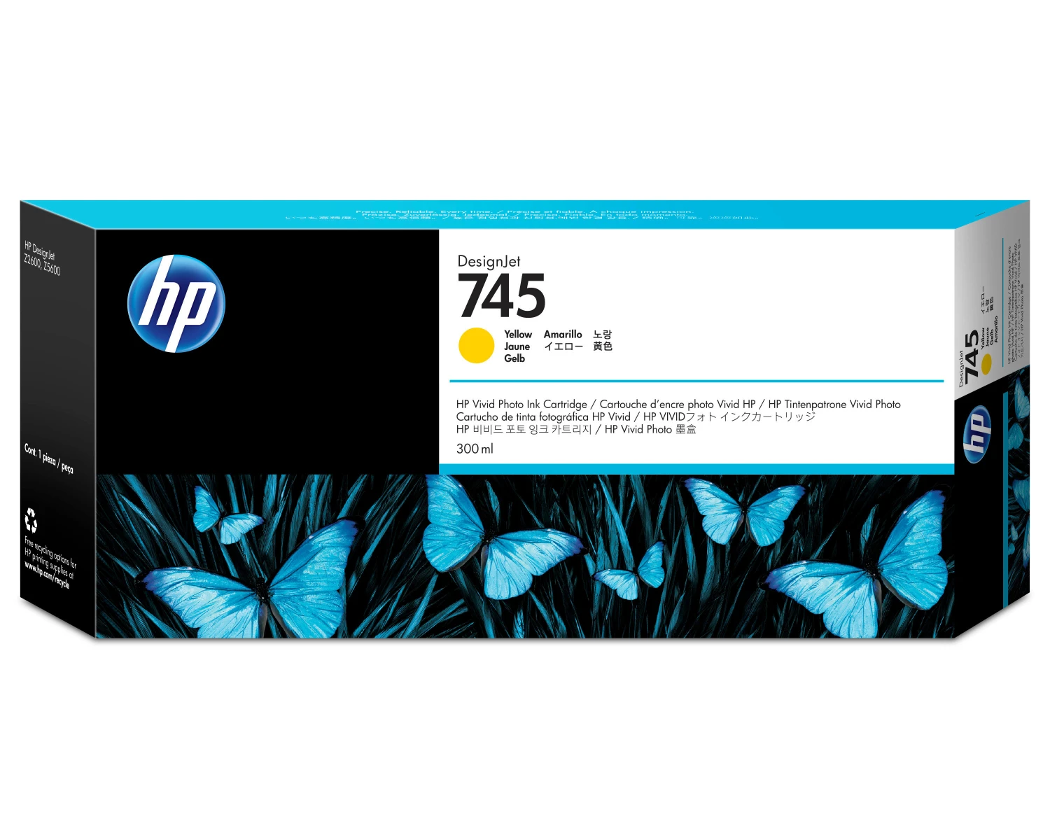 HP 745 Tintenpatrone gelb
