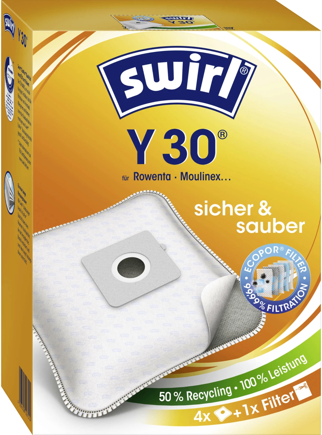 SWIRL Sac aspirateur Y 30 EcoPor 4 pièces