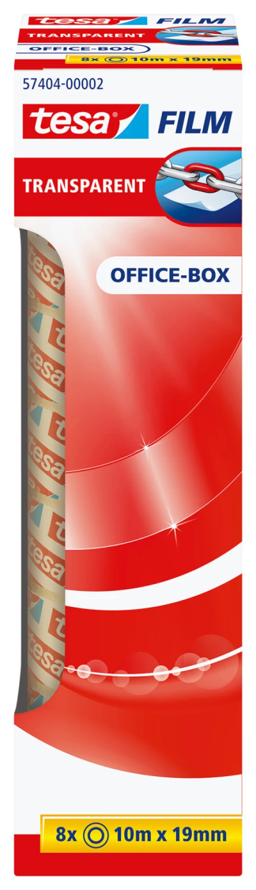 TESA Ruban adhésif transparent en boîte 10 m x 19 mm