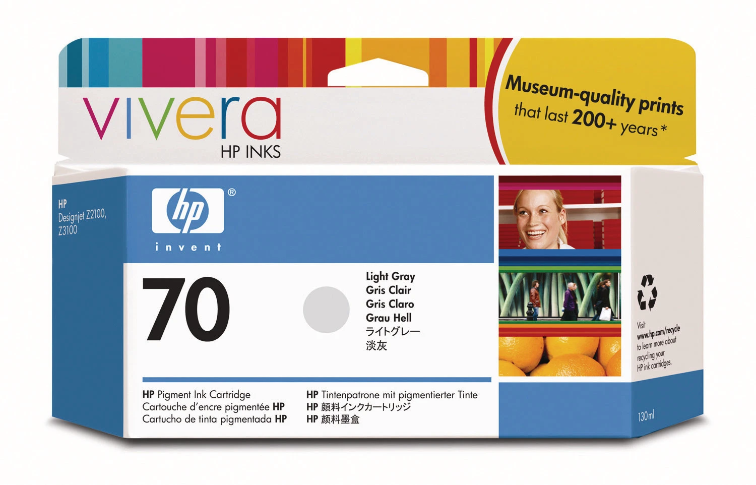 HP 70 Tintenpatrone light grau