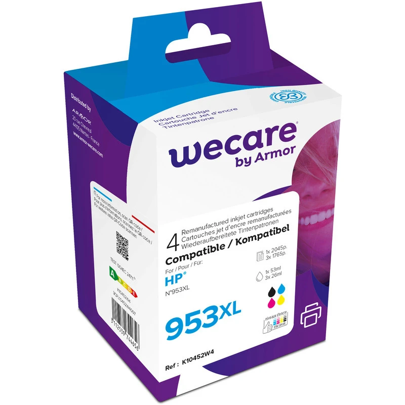 WECARE 953XL L0S70AEWE Tintenpatrone rebuilt CMYBK
