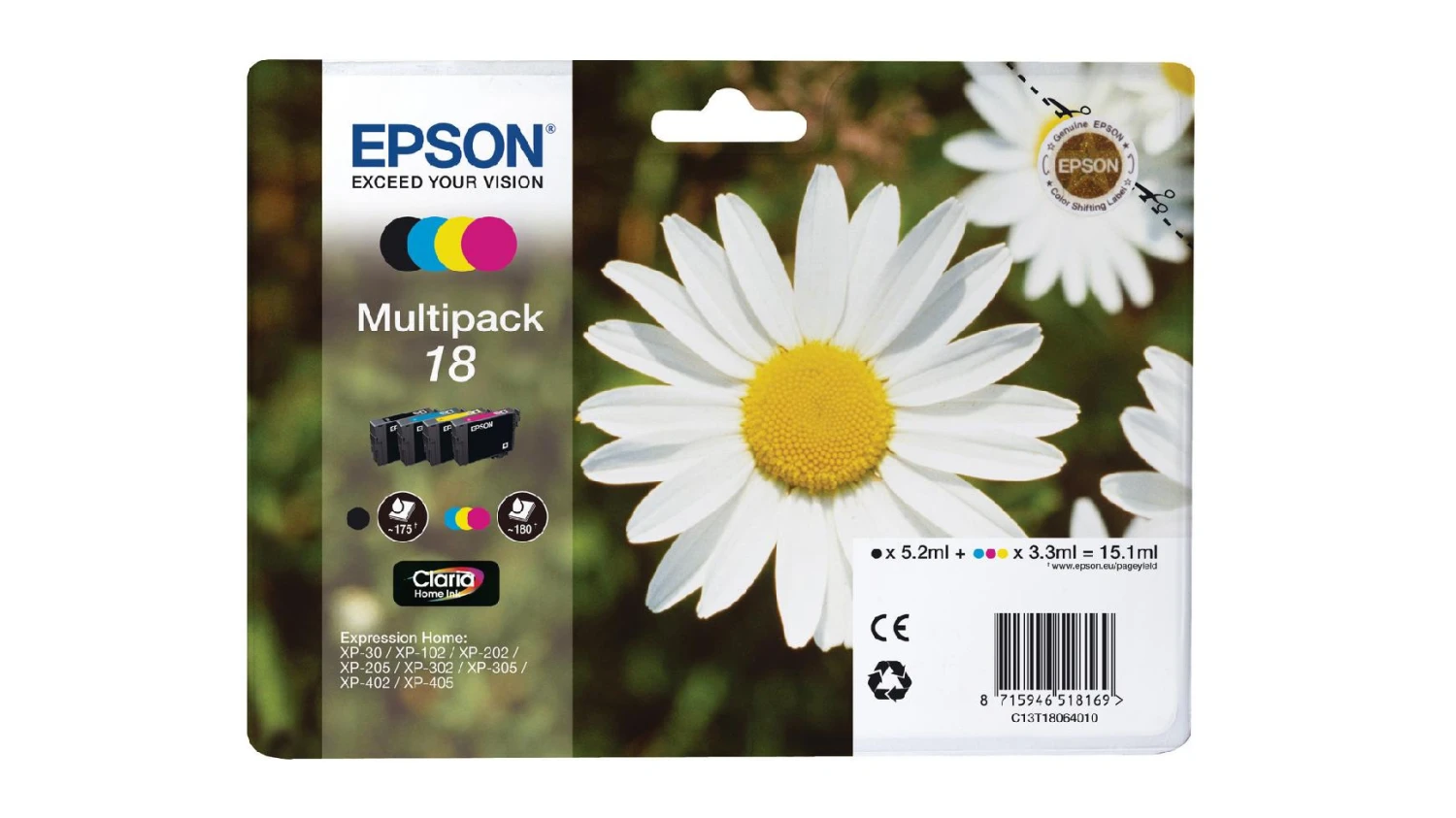 EPSON T180640 Multipack Tinte CMYBK