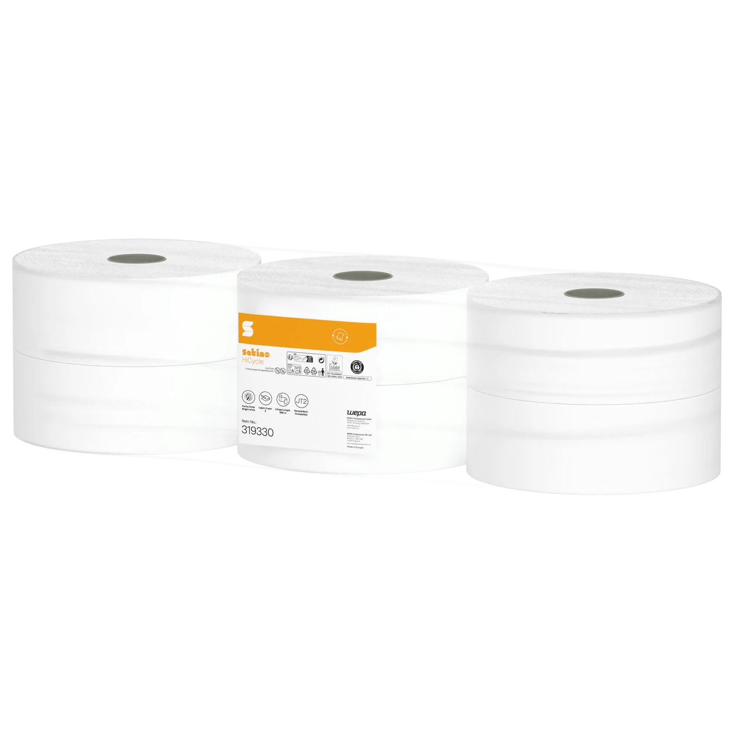 SATINO Papier toilette Hicycle Jumbo Maxi 2 couches, 6 rouleaux