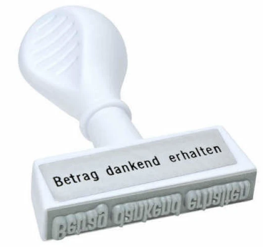 WEDO Textstempel "Betrag dankend erhalten"