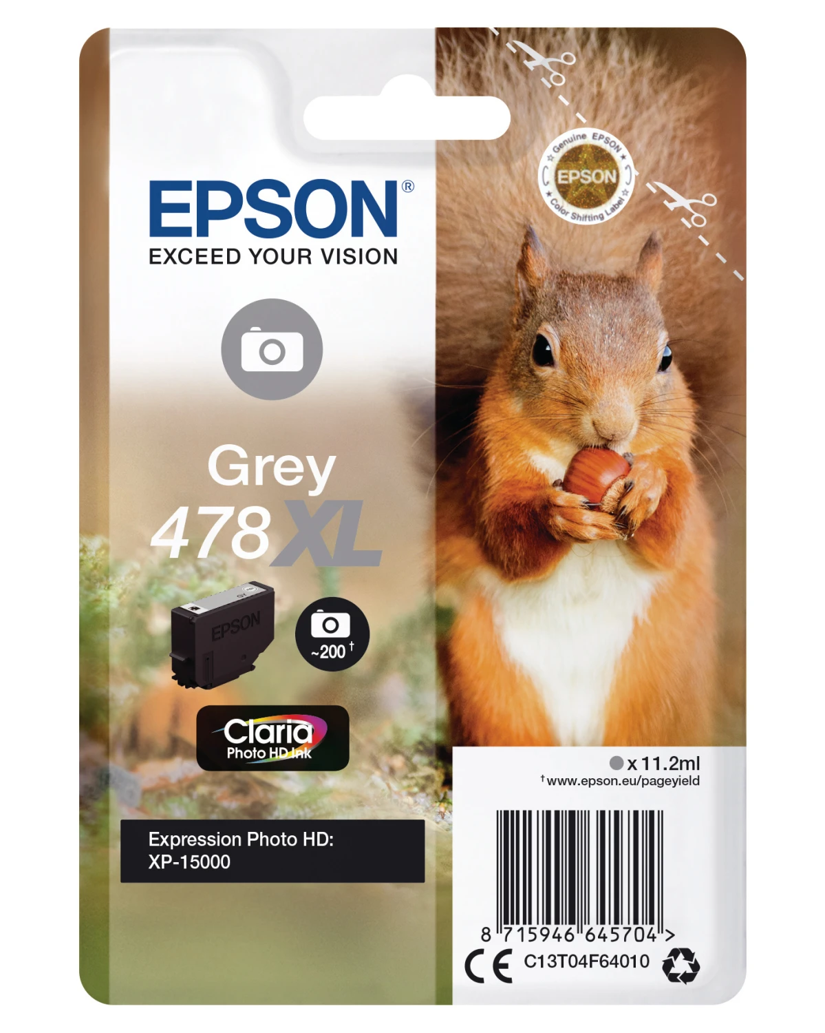 EPSON 478XL Tintenpatrone grau