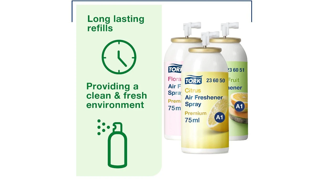 TORK Cartouche Air Freshener Spray Mix 12 x 75 ml