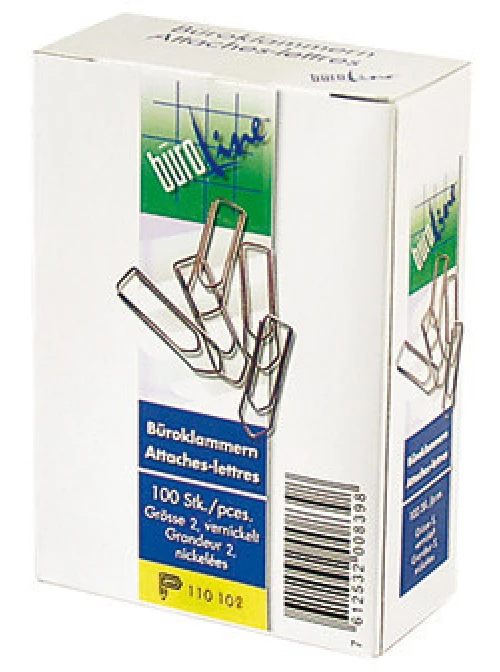 BÜROLINE Büroklammern Gr.2 - 1000 Stück
