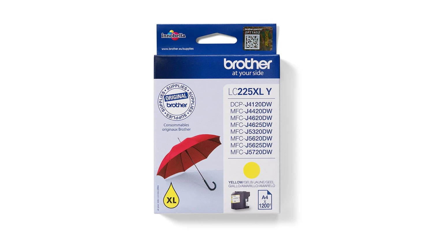 Cartouche d'encre Brother jaune haute-capacité (LC-225XLY)