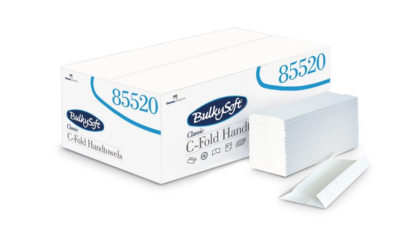 BULKYSOFT Essuie-mains en papier Classic pliage C, 2 couches, blanc