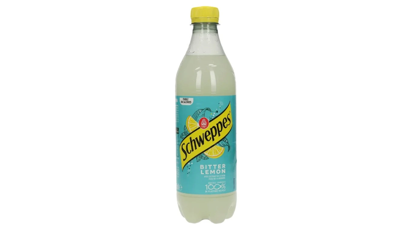 SCHWEPPES Bitter Lemon, faible en calories, 6 x 500 ml