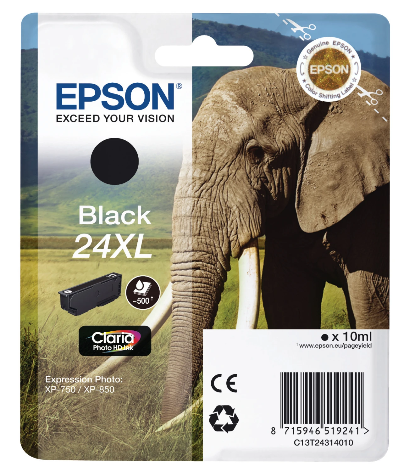 Epson Cartouche d'encre noir haute-capacité (C13T24314010, T2431)