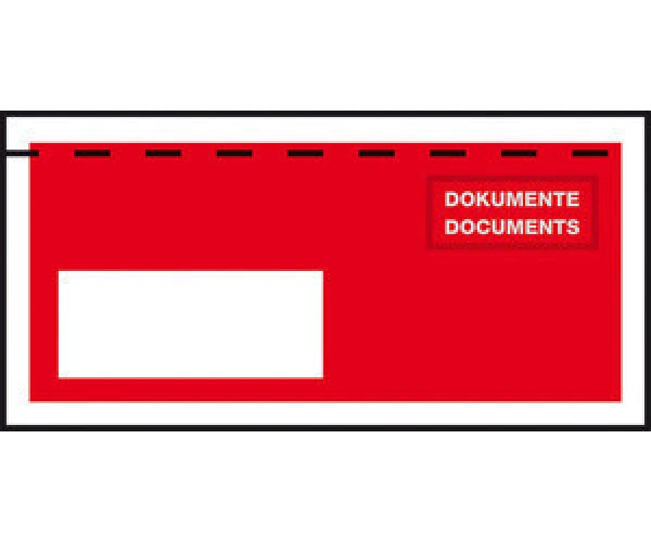Postkonforme Dokumententaschen C5/6 235 x 120 mm, Fenster links, Pack à 250 Stück