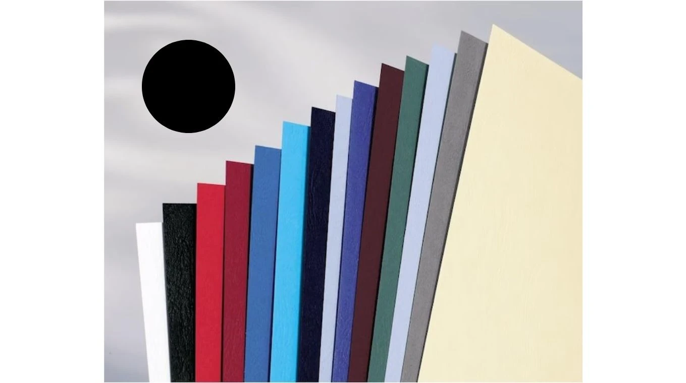 GBC LeatherGrain couverture noir A3 250 g/m²