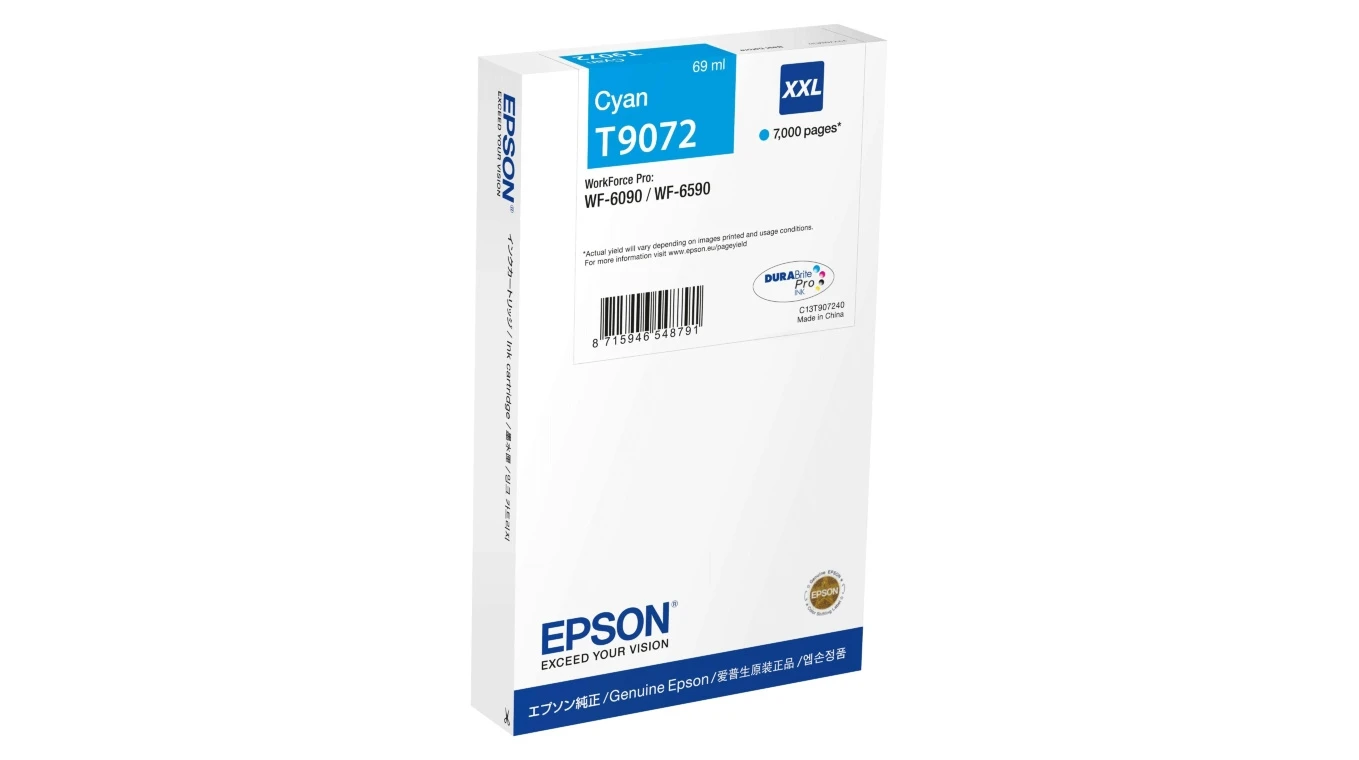 EPSON T9072 XXL Tintenpatrone cyan