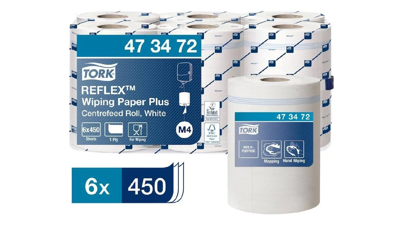 TORK Papier d'essuyage Reflex Midi 1 couche, 6 rouleaux