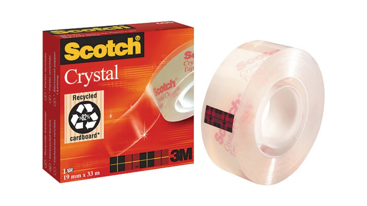 SCOTCH Crystal 600 Rubans adhésifs 19mmx33m