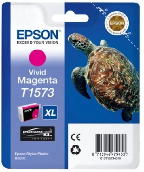 Epson Cartouche d'encre magenta (C13T15734010, T1573)