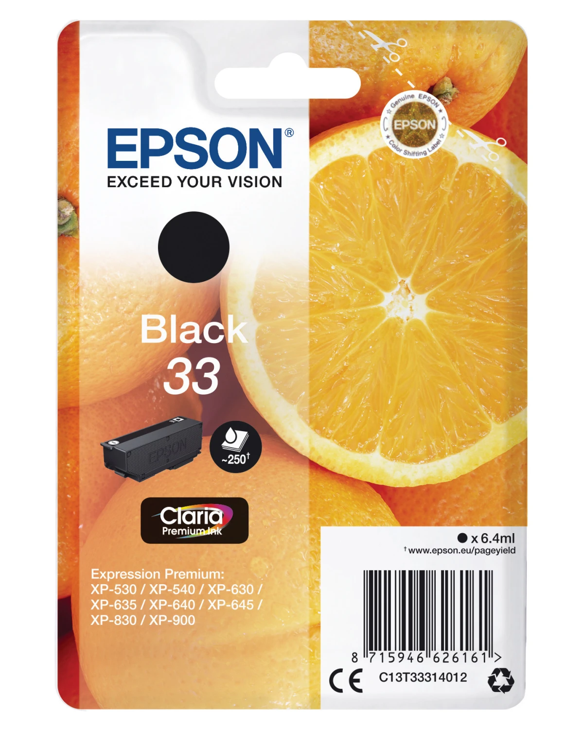 EPSON 33 Tintenpatrone schwarz