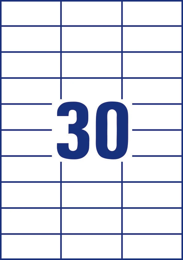 AVERY ZWECKFORM 3489 Étiquettes, 70 x 29.7 mm, 100 feuilles