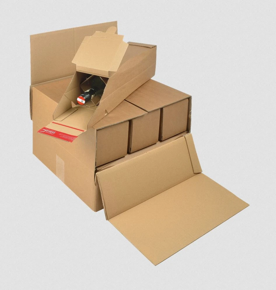 COLOMPAC  Carton d'emballage pour 3/6 cartons d'expédition de bouteilles de vin,