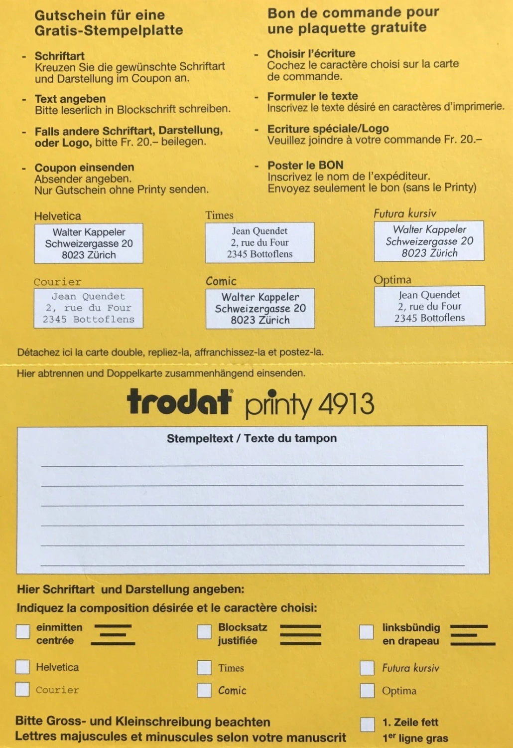 TRODAT Ersatzgutscheine für 4913S