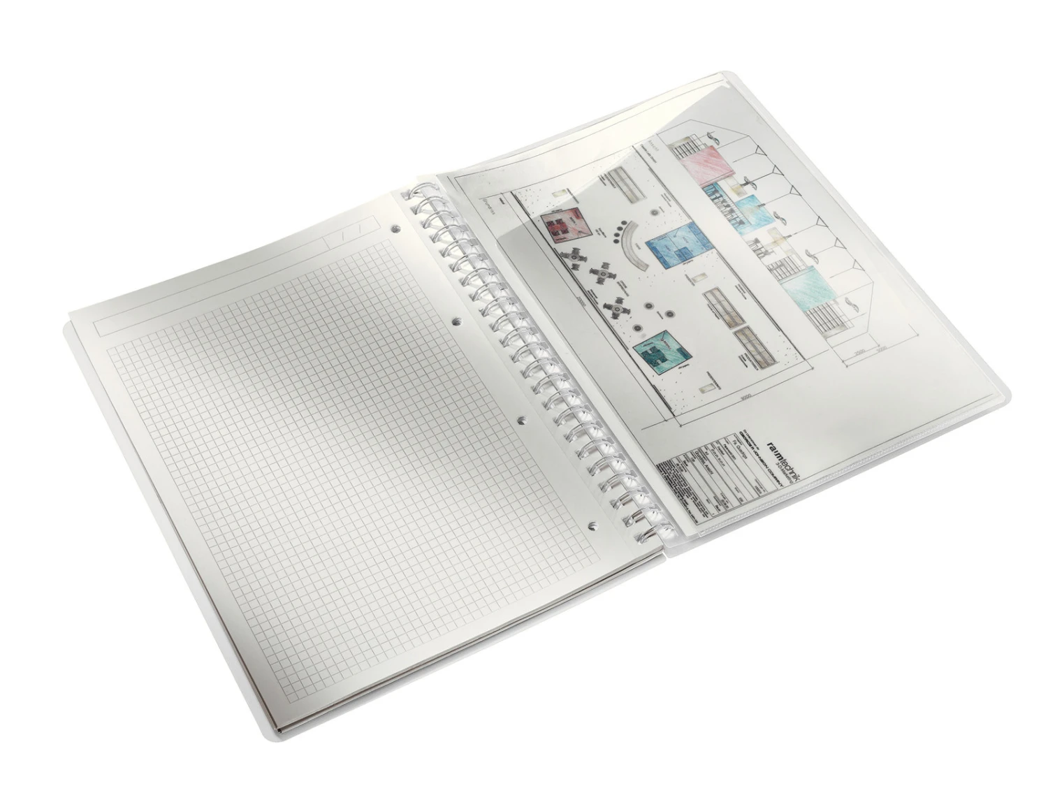 LEITZ 4638 Libre spirale WOW PP A4 quadrillé