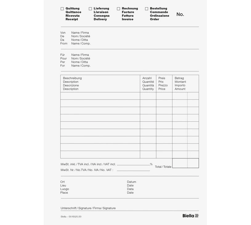 BIELLA Mehrzweckblock Copy-Bloc A5, 50 Blatt