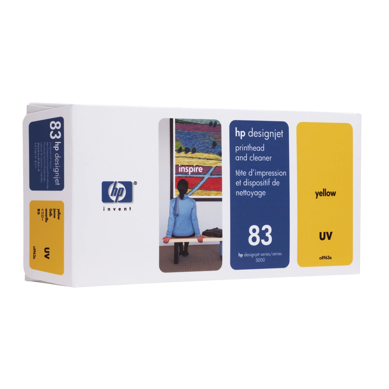 Hewlett Packard Tête d'impression et nettoyeur de tête jaune (C4963A, 83)