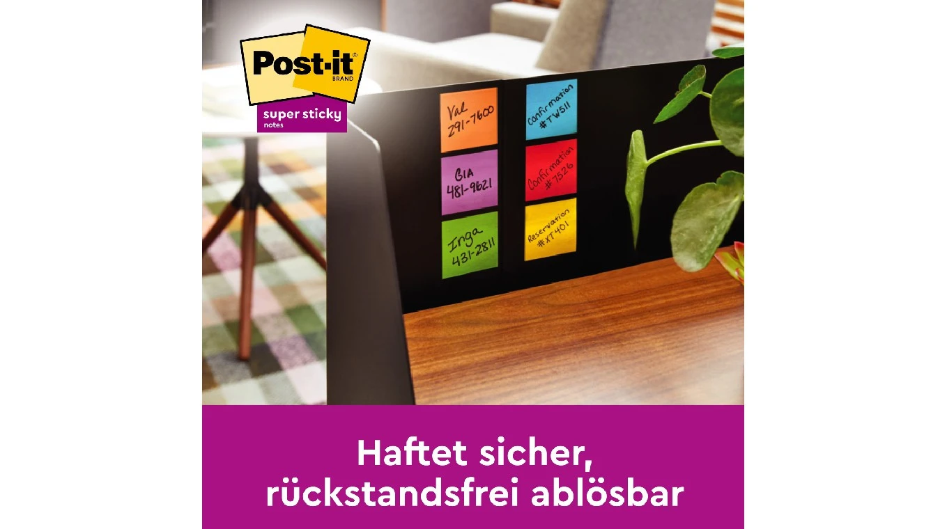 POST-IT Haftnotizen Super Sticky Carnival Collection 6 x 90 Blatt