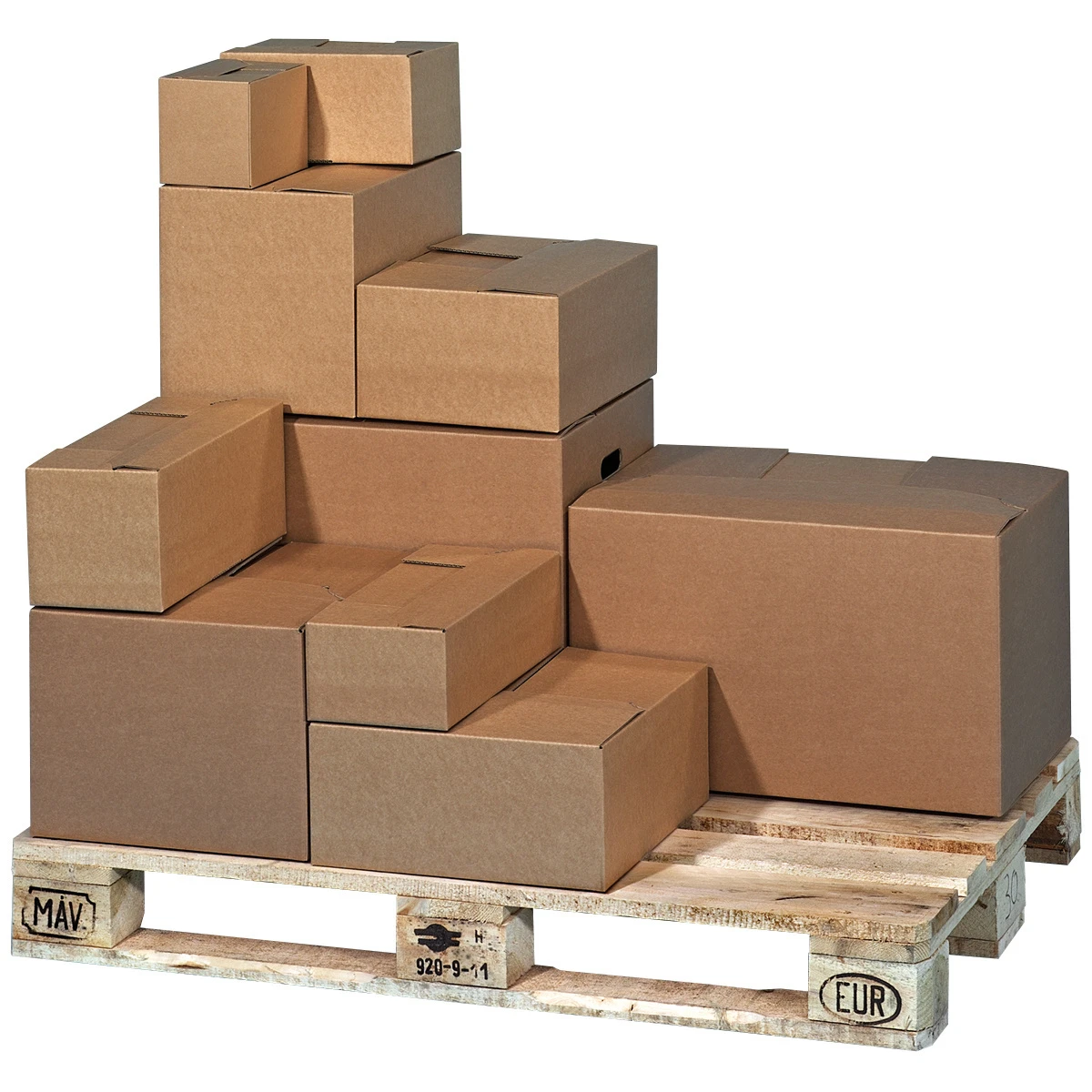 Cartons standard Euro-Modul à 1 cannelure, 184 x 134 x 137 mm, 20 pièces