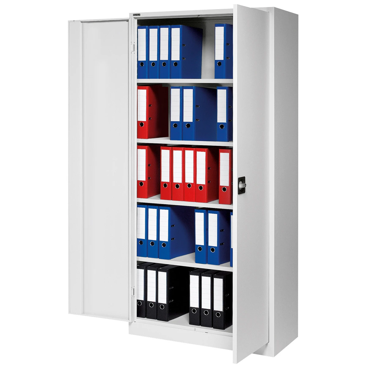 Armoire de bureau en métal, 195 x 92 x 42 cm - RAL 7035