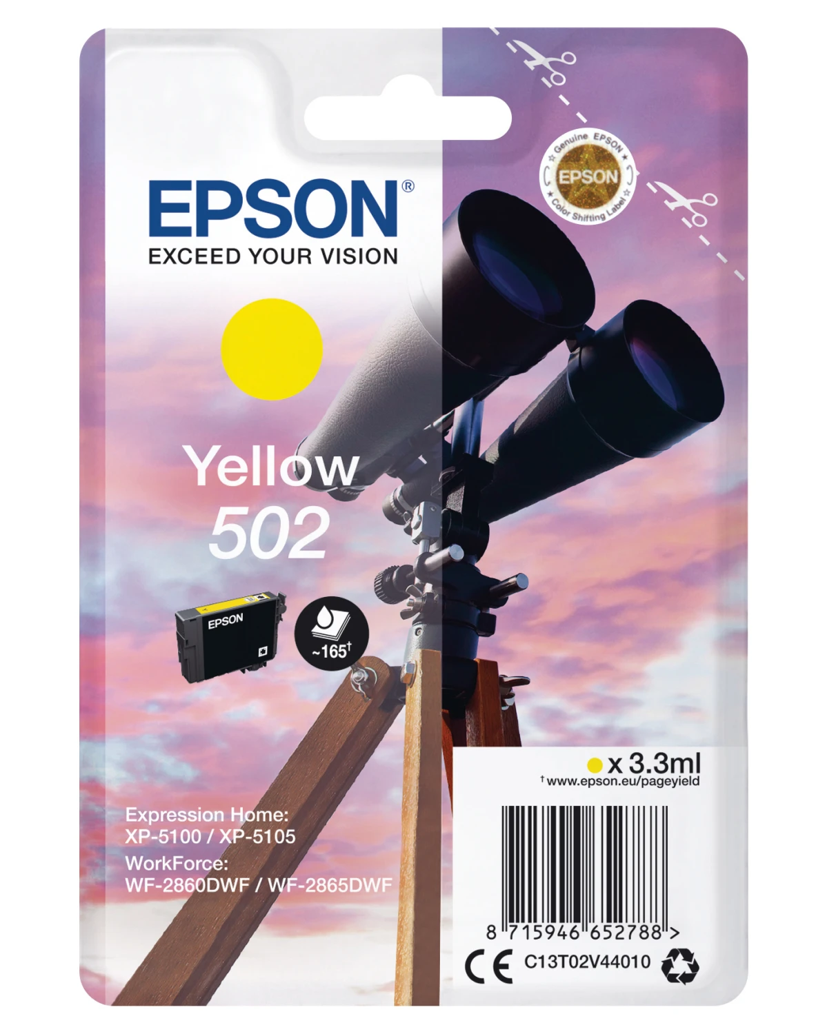 EPSON 502 Cartouche d'encre jaune