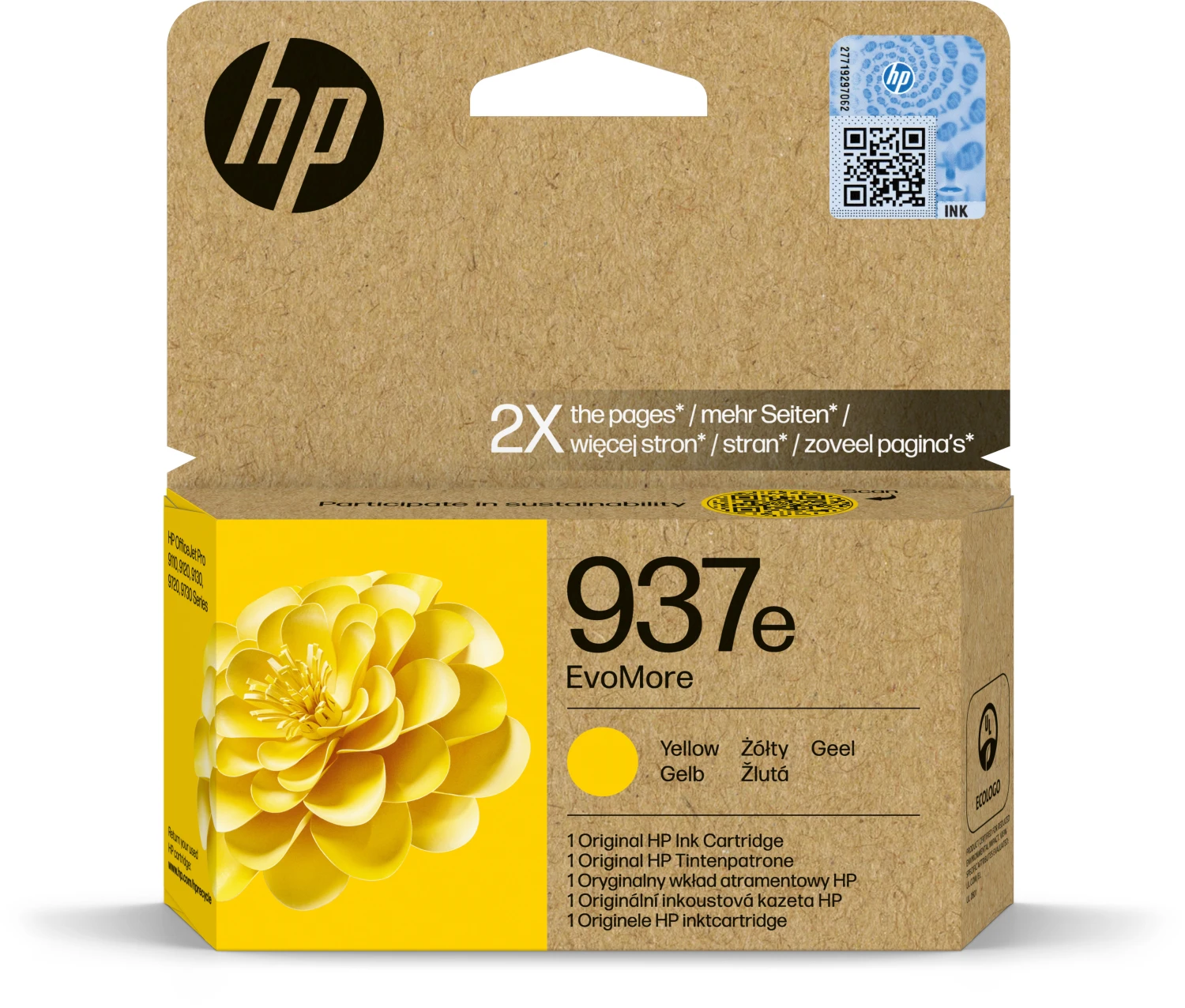 HP 937e Cartouche d'encre jaune