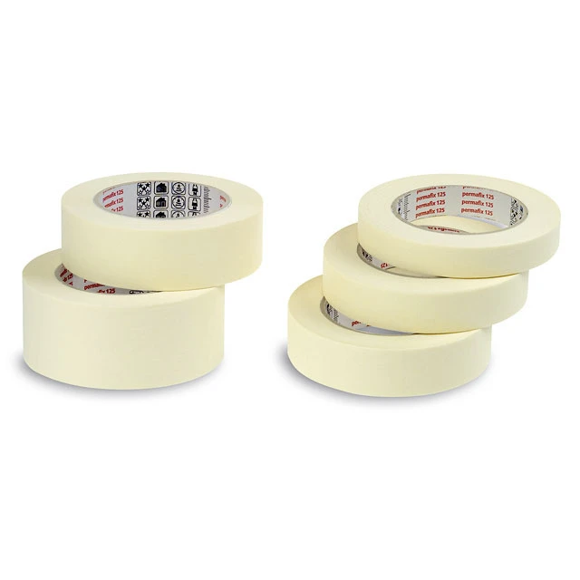 Permafix 125 Ruban de masquage beige, 19 mm x 50 m, 12 rouleaux