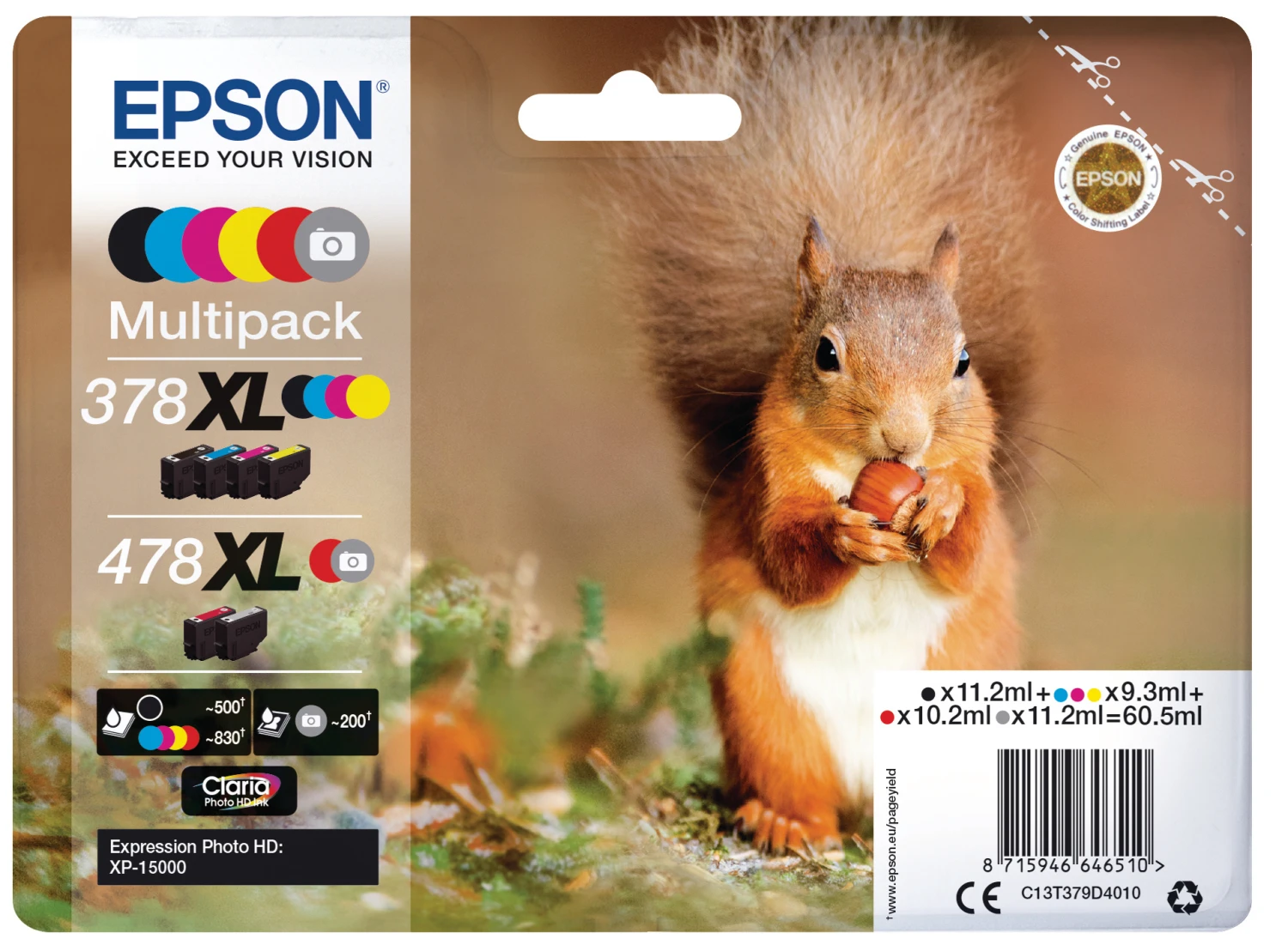 EPSON 478XL 6-color Multipack Tinte