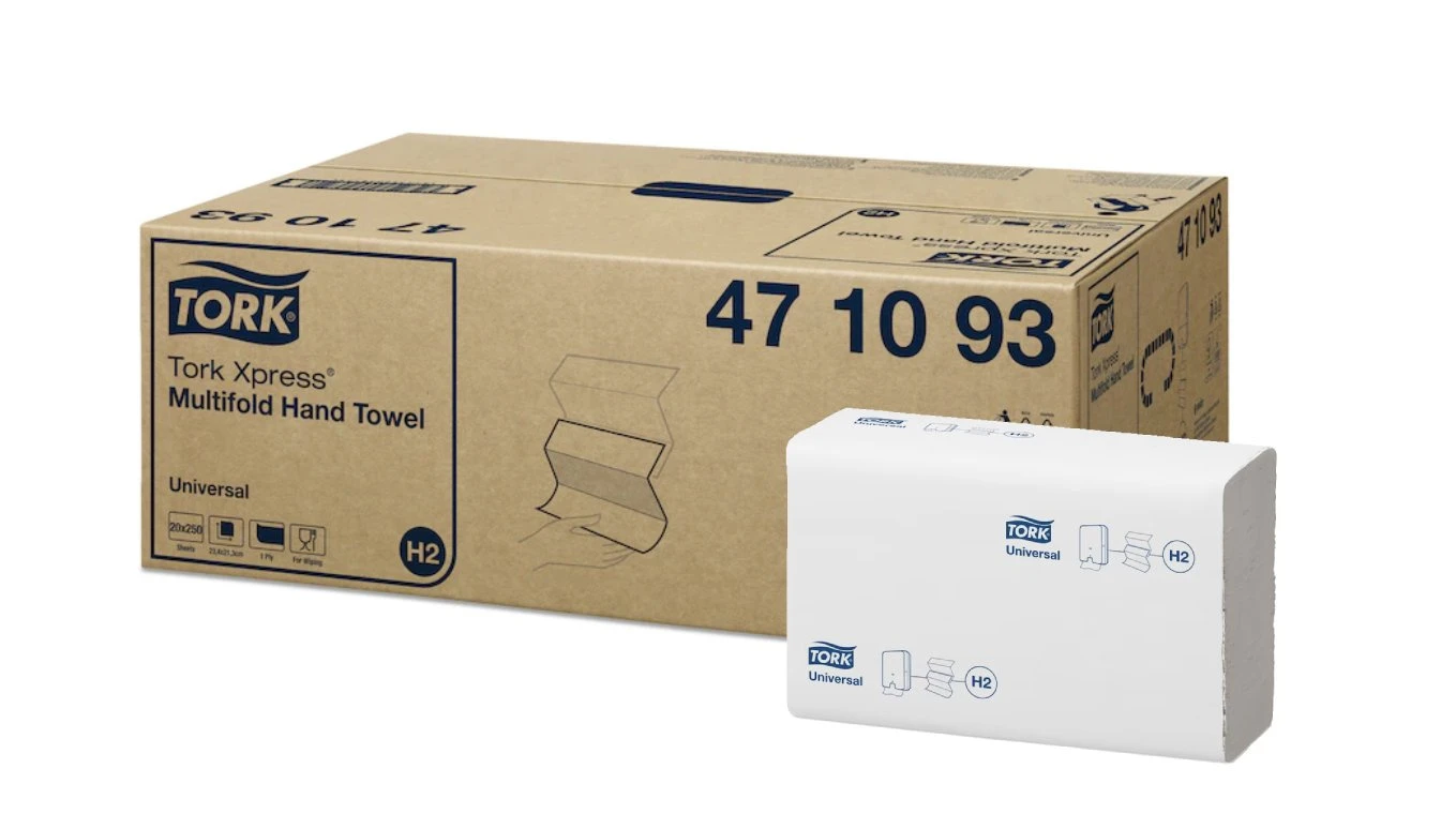 TORK Essuie-mains en papier Xpress Universal pliage Z, 1 couche, blanc