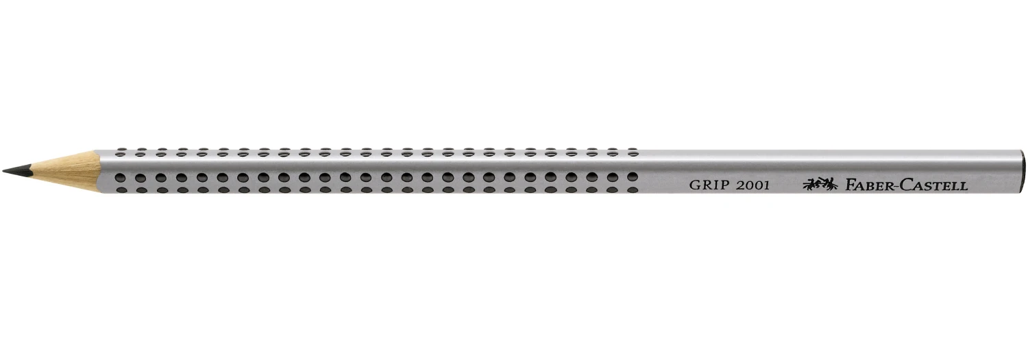 FABER-CASTELL Bleistift Grip2001 HB silber