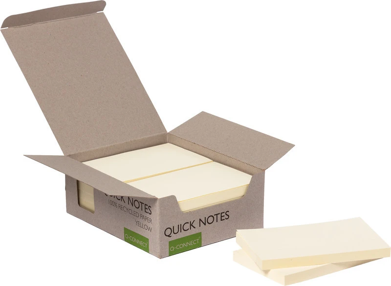 Q-CONNECT Haftnotizen Recycling 12 x 100 Blatt