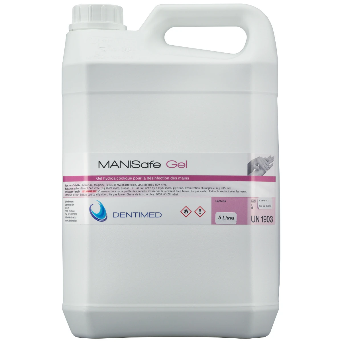 DENTIMED Händedesinfektionsgel Manisafe Gel 5 L
