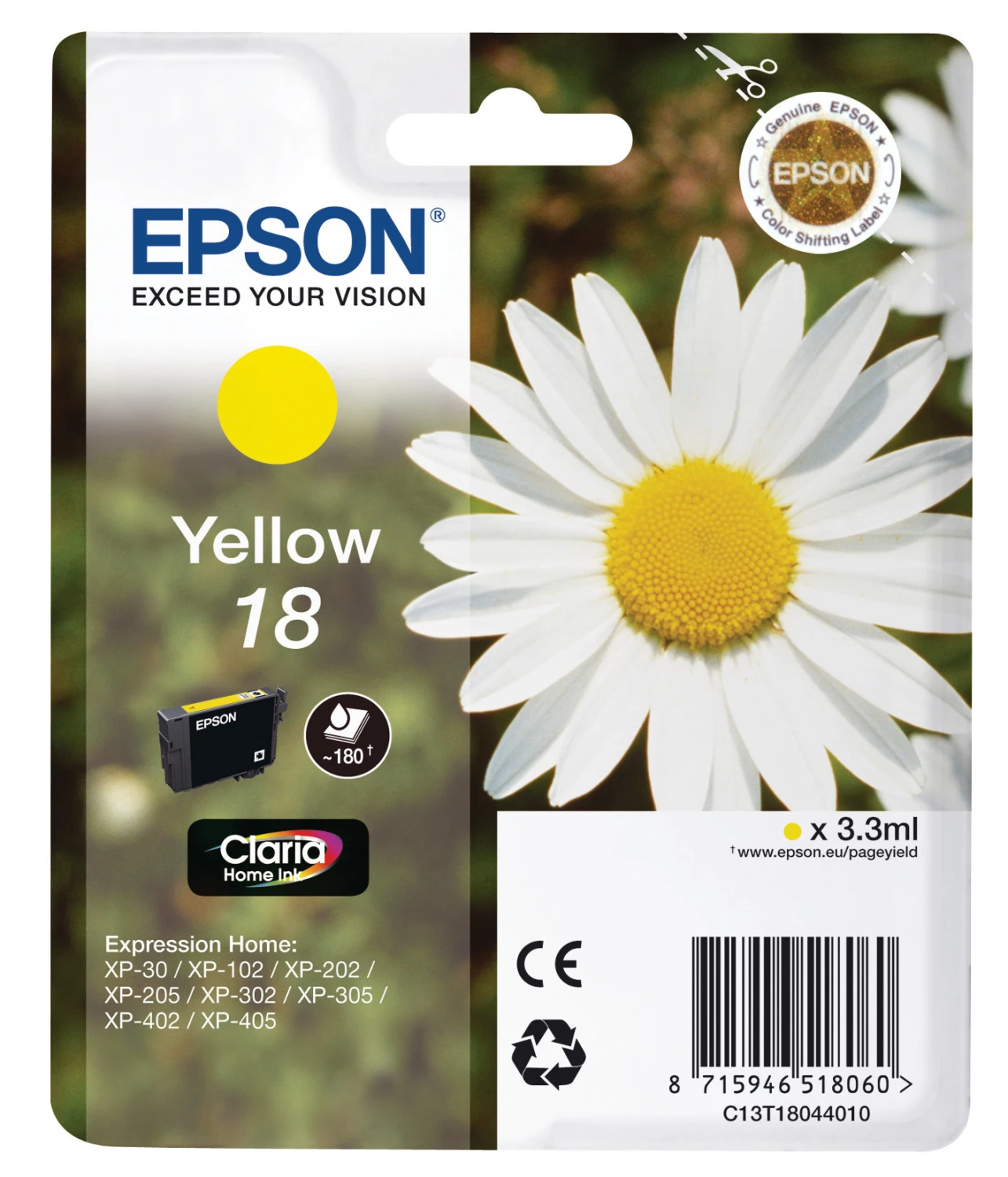 EPSON T180440 Tintenpatrone gelb