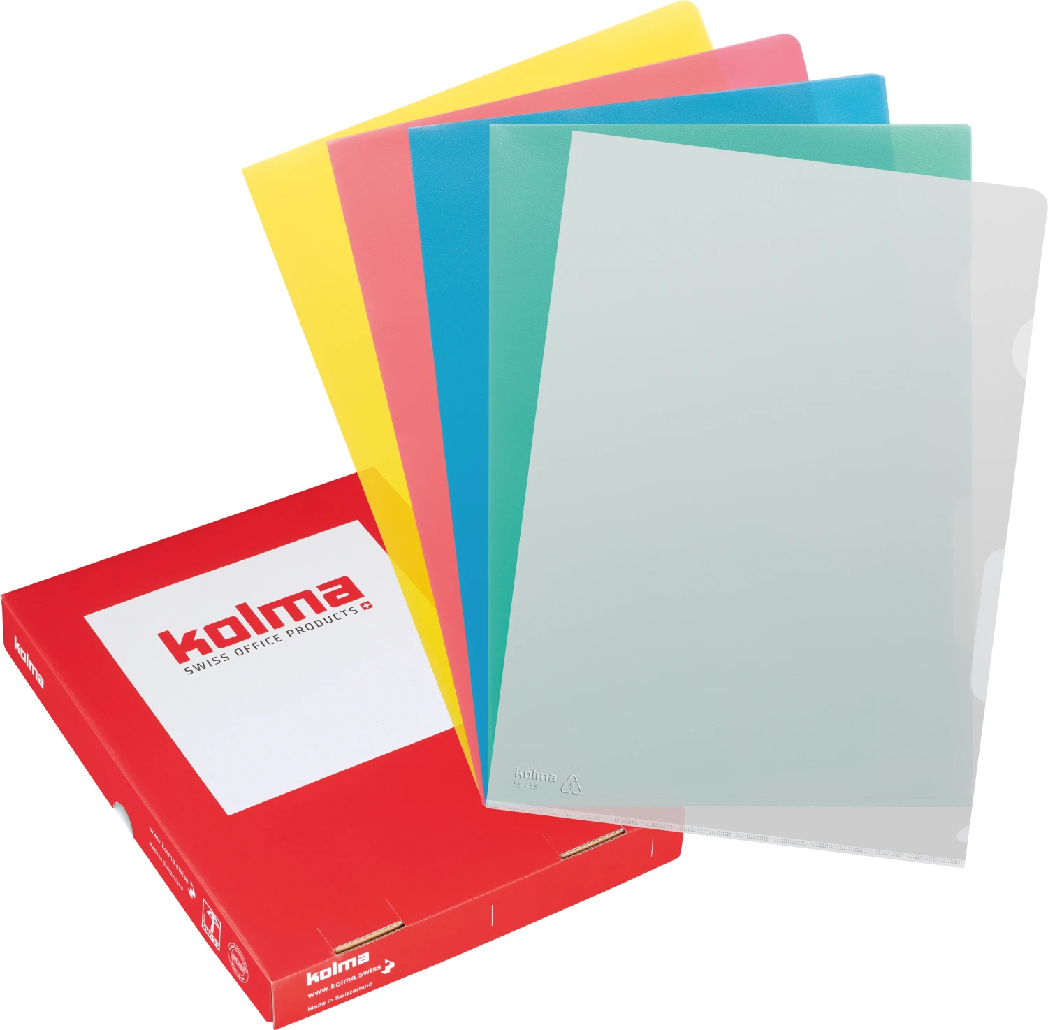 KOLMA Pochette transparente Visa A4 AntiReflex assortie (10x)