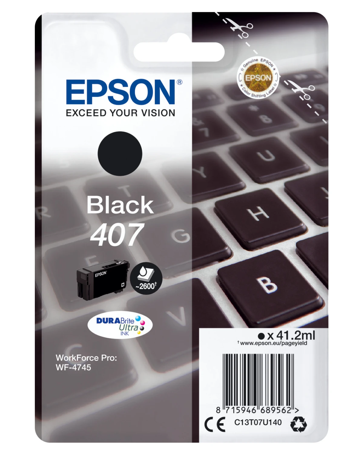 EPSON T07U140 Tintenpatrone L schwarz